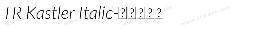TR Kastler Italic字体转换